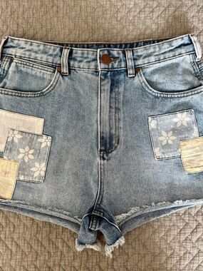 Wrangler/Billabong Light Blue Patchwork Denim Shorts